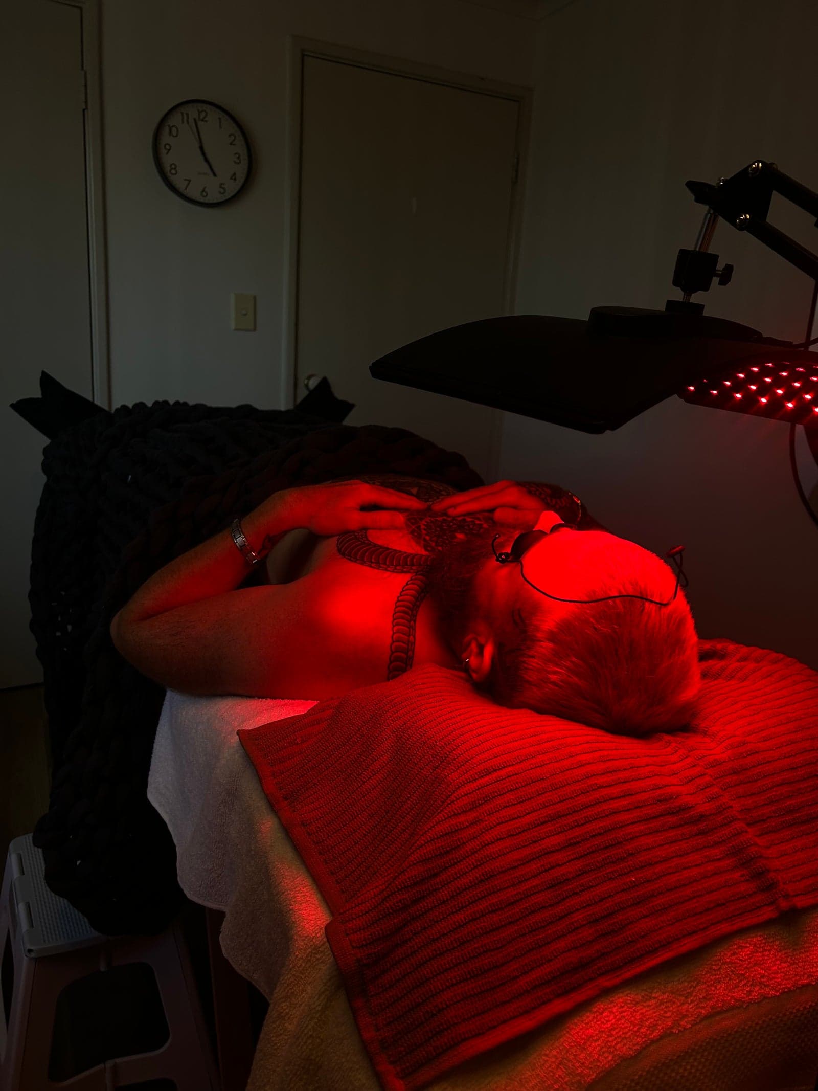 Red light therapy with compression boots